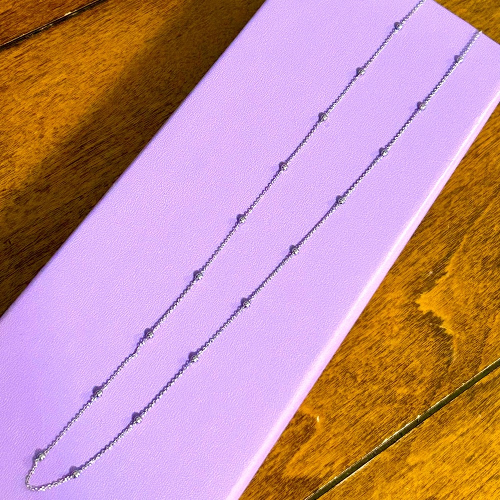 NEW Dainty Ball Chain Silver 19”